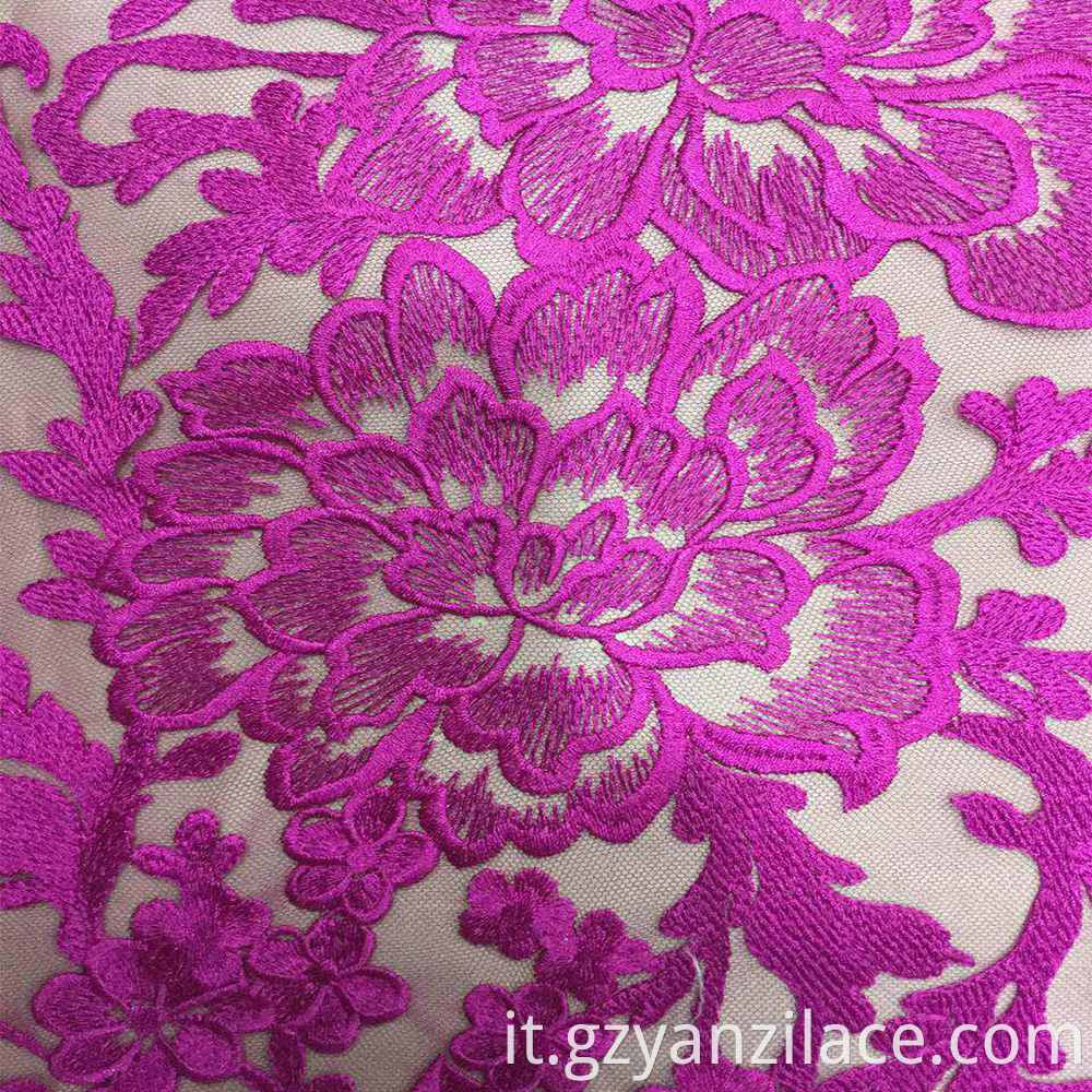 Vantage Flower Lace Embroidery Fabric